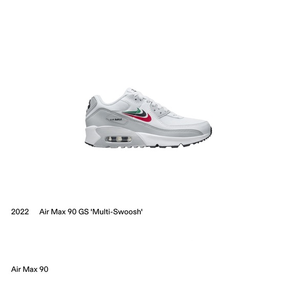 Nike Air Max 90 Multi Swoosh WMNS White/Malachite-University Red sneakers - Picture 4 of 16